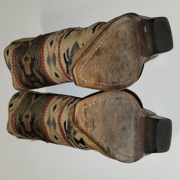 Seychelles Size 7.5 Aztec Leather Southwest Western Boots Womens Brown Cowgirl - Picture 10 of 10